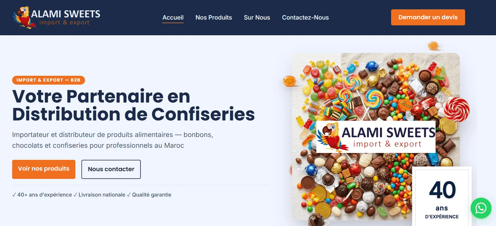 Projet E-commerce Babaco réalisé par WebHive - Capture 1