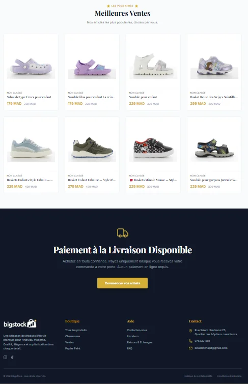 Projet E-commerce BigStock réalisé par WebHive - Capture 8