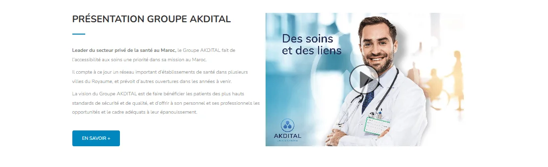 Projet Clinics akdital réalisé par WebHive - Capture 8