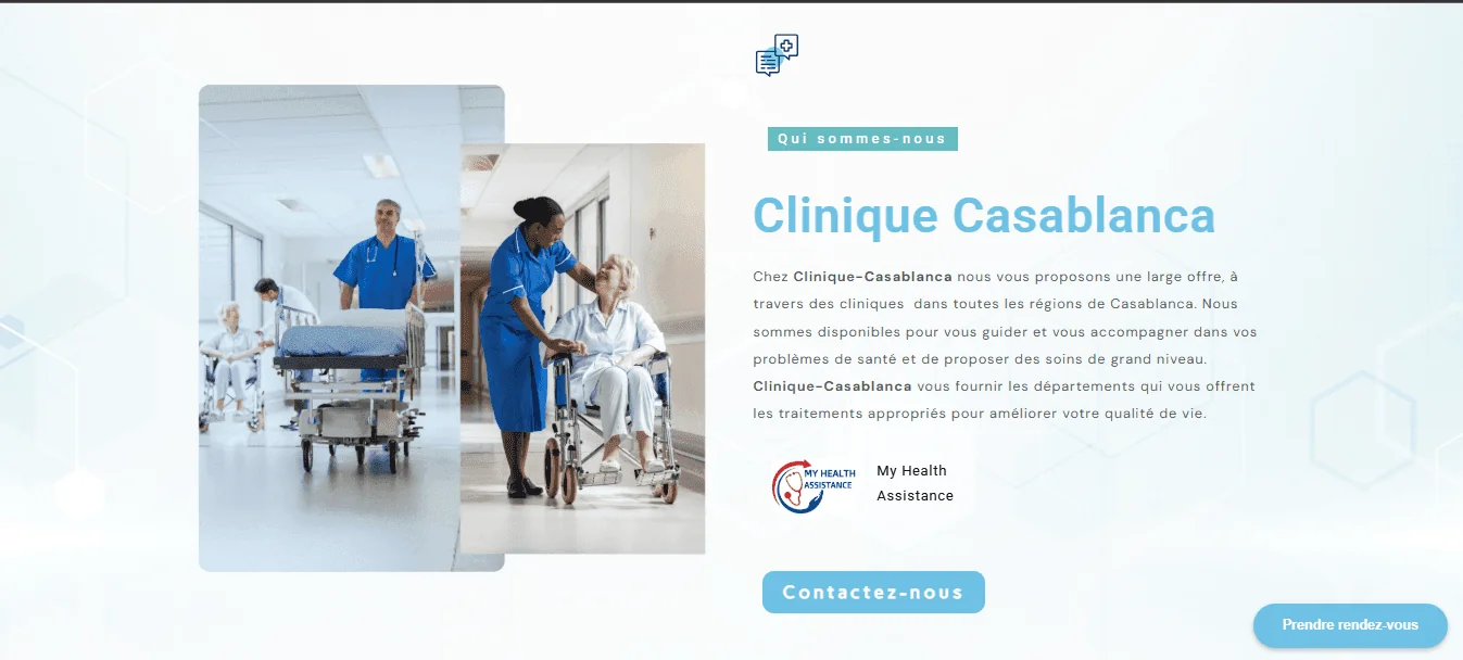 Projet Clinics casaclinic réalisé par WebHive - Capture 2