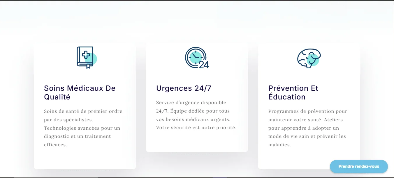 Projet Clinics casaclinic réalisé par WebHive - Capture 3
