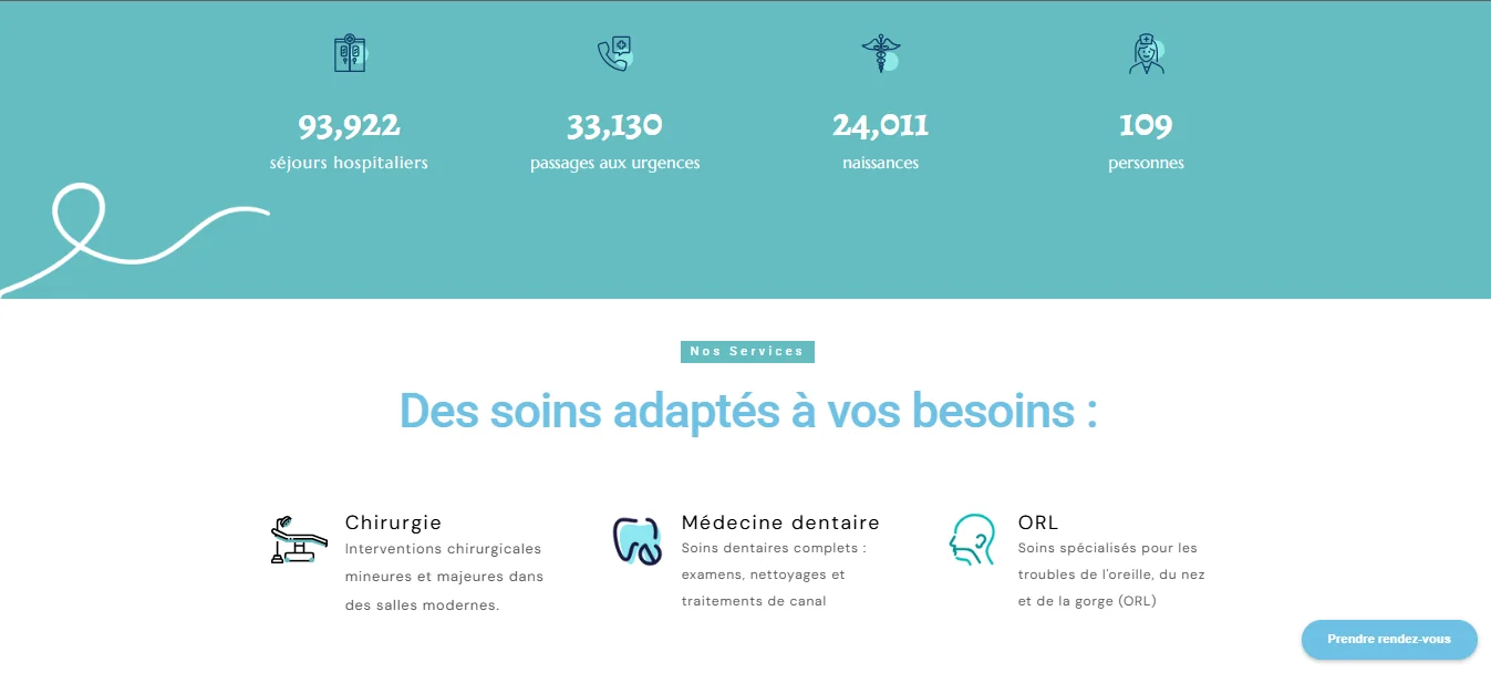 Projet Clinics casaclinic réalisé par WebHive - Capture 4
