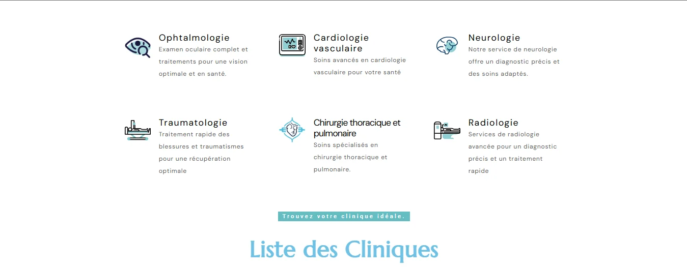 Projet Clinics casaclinic réalisé par WebHive - Capture 5