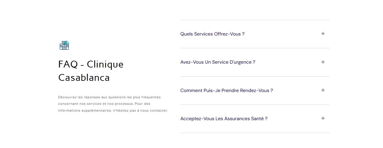 Projet Clinics casaclinic réalisé par WebHive - Capture 7
