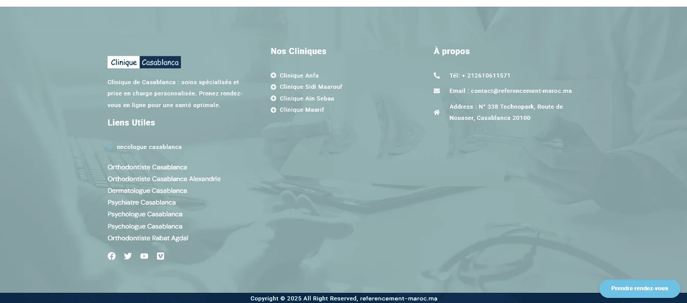 Projet Clinics casaclinic réalisé par WebHive - Capture 9