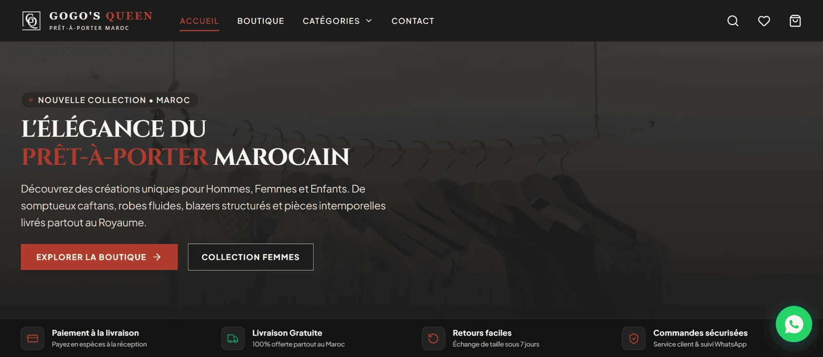 Projet E-commerce Gogo's Queen réalisé par WebHive - Capture 1