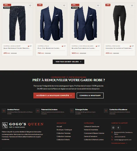 Projet E-commerce Gogo's Queen réalisé par WebHive - Capture 4