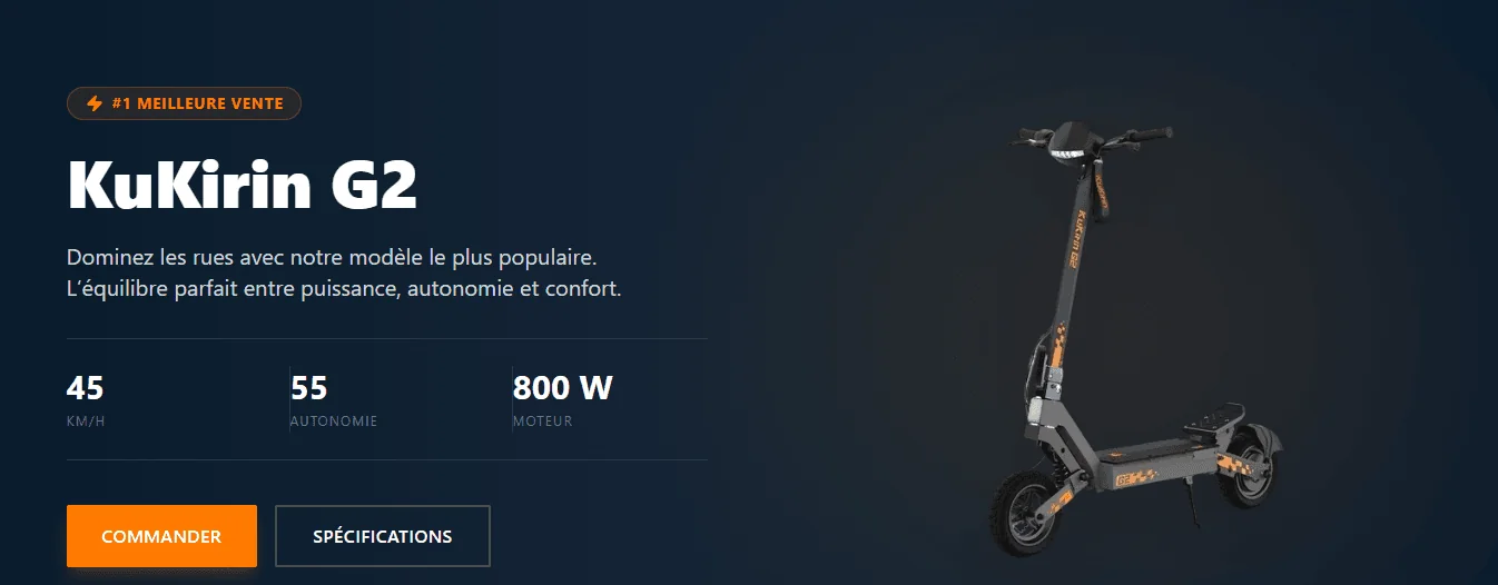 Projet E-commerce Kukirin réalisé par WebHive - Capture 6
