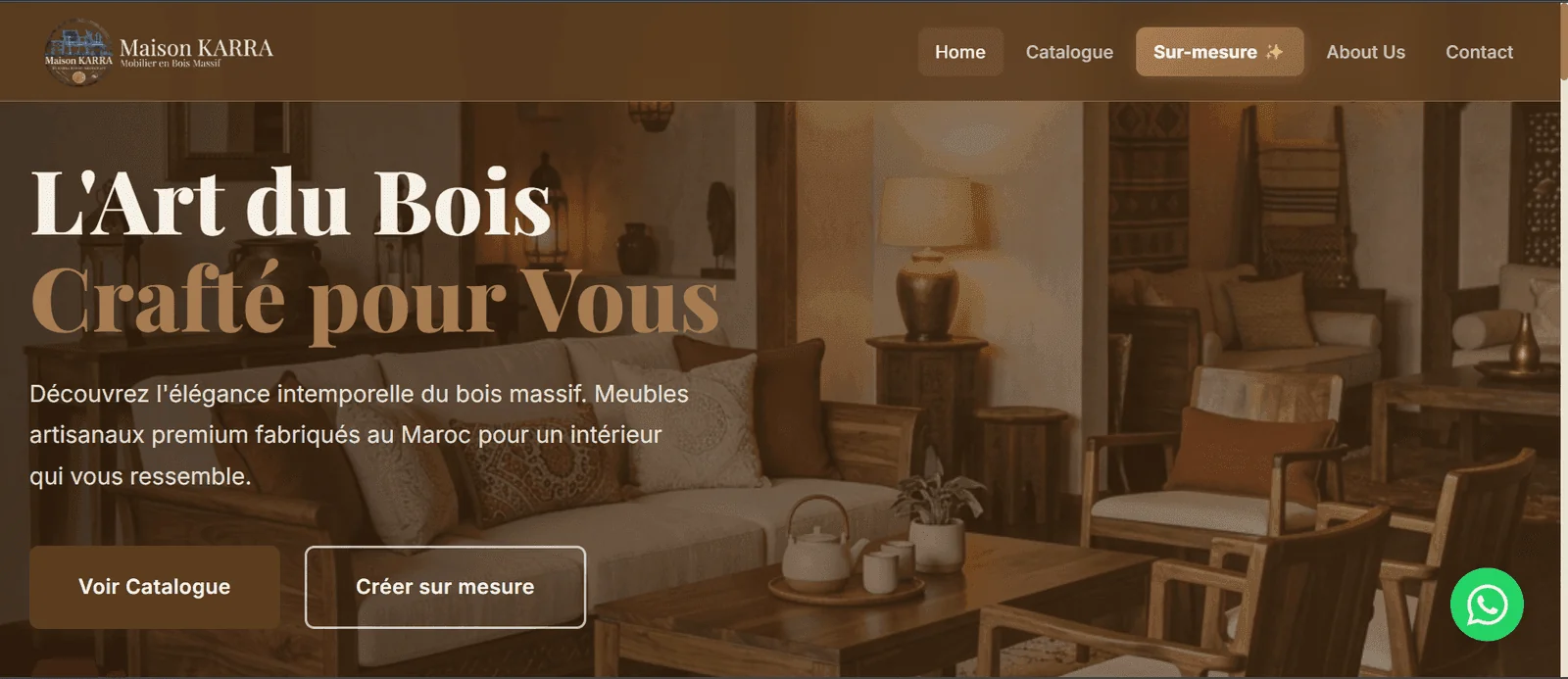 Projet E-commerce Maison Karra réalisé par WebHive - Capture 1