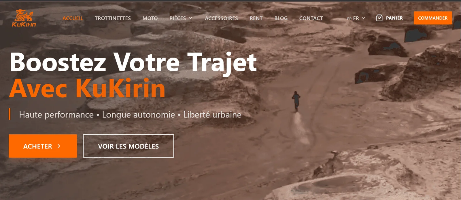 Projet E-commerce MyKukirin réalisé par WebHive - Capture 1