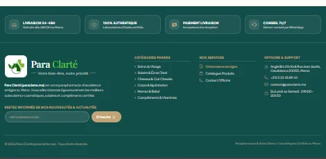 Projet E-commerce Para Clarté réalisé par WebHive - Capture 4