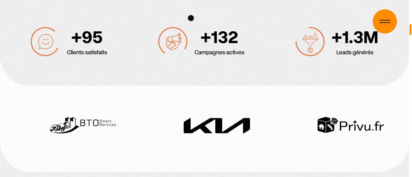 Projet Portfolios media agency réalisé par WebHive - Capture 2