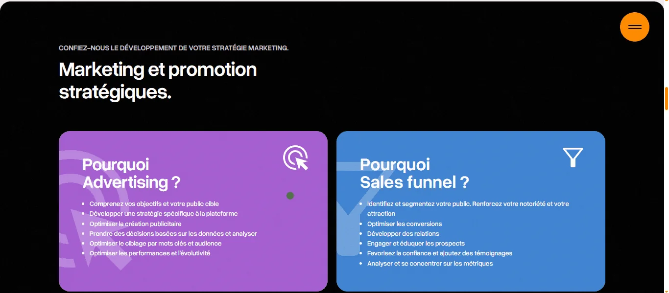 Projet Portfolios media agency réalisé par WebHive - Capture 4