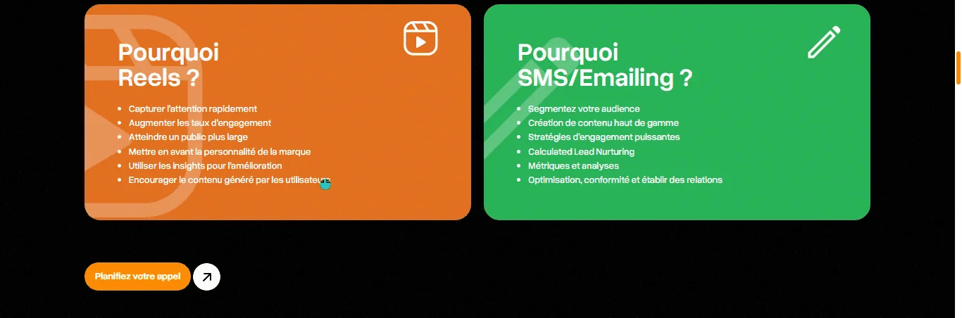 Projet Portfolios media agency réalisé par WebHive - Capture 5