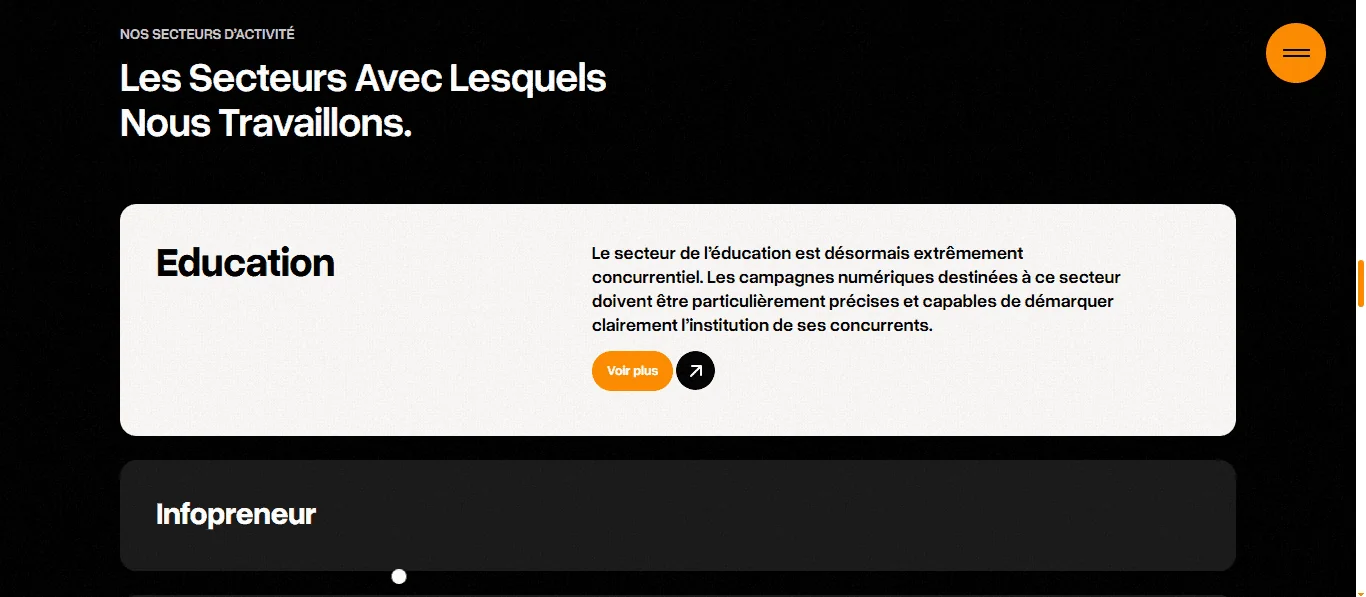 Projet Portfolios media agency réalisé par WebHive - Capture 6