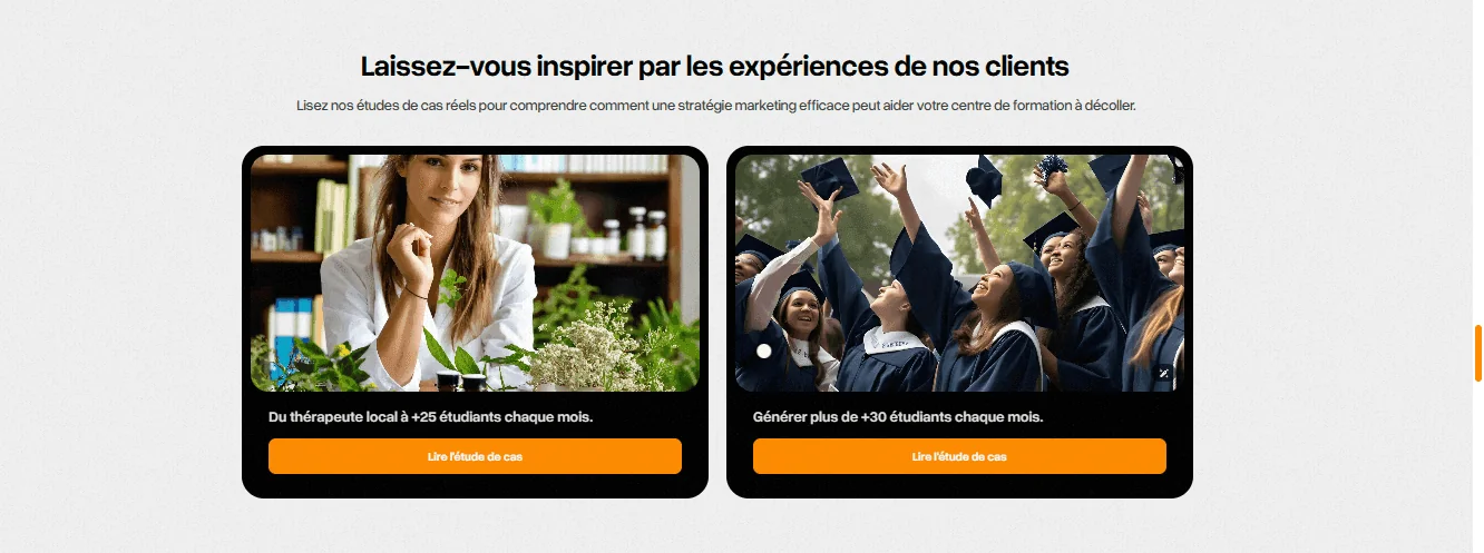 Projet Portfolios media agency réalisé par WebHive - Capture 8