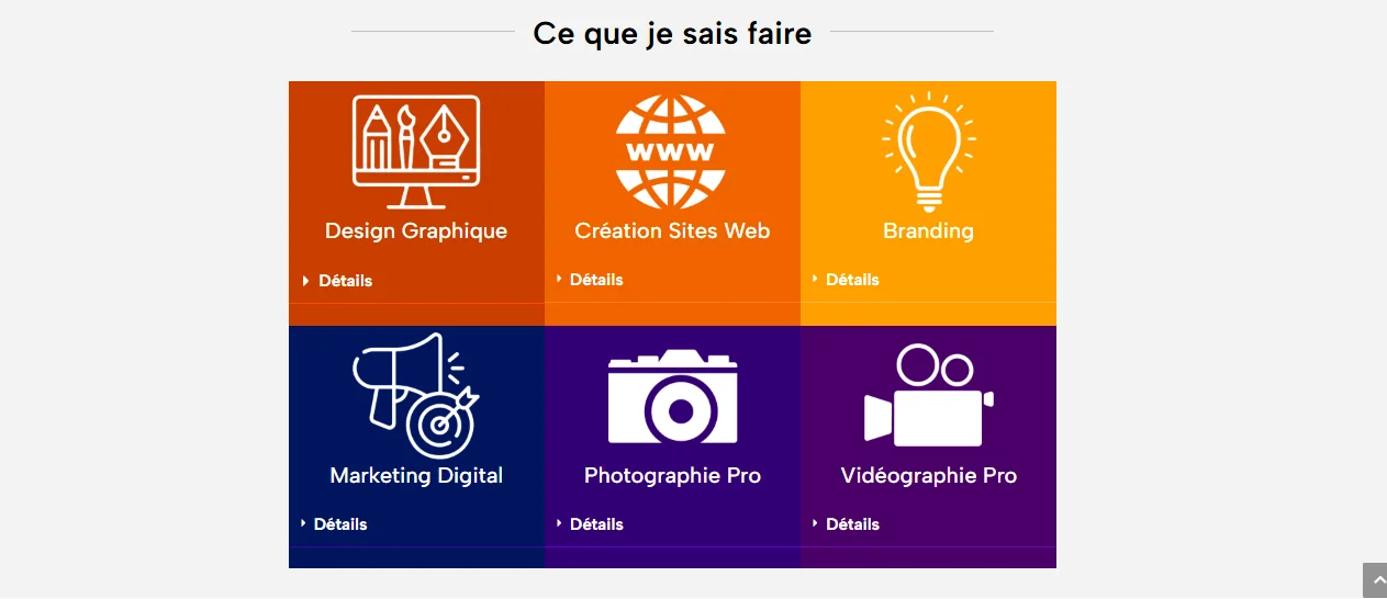 Projet Portfolios photographer réalisé par WebHive - Capture 2