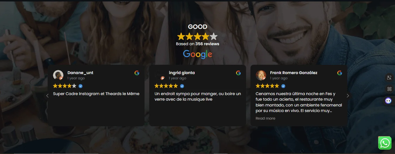 Projet Restaurant Tzagora Maroc réalisé par WebHive - Capture 13