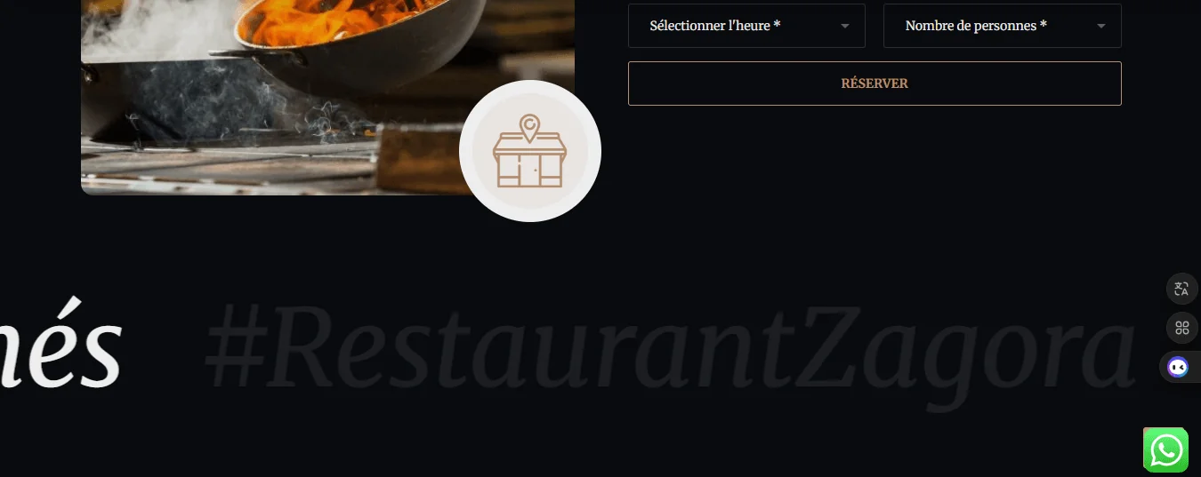 Projet Restaurant Tzagora Maroc réalisé par WebHive - Capture 8