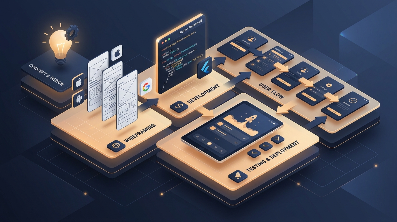دورة تطوير تطبيقات الهواتف الذكية في المغرب iOS و Android وتقنية Flutter