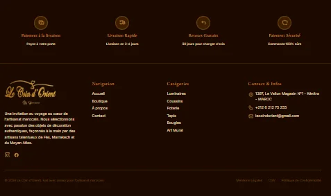 Projet E-commerce Orient réalisé par WebHive - Capture 4